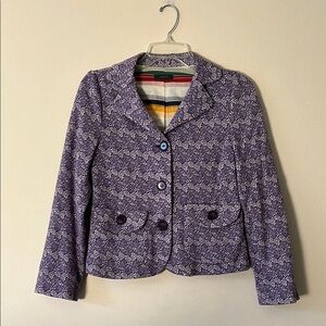 Purple Patterned Women's Jacket